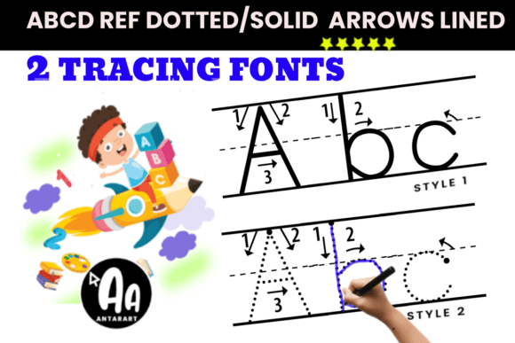 Arrows Lined Letter Tracing: Guiding Handwriting Mastery