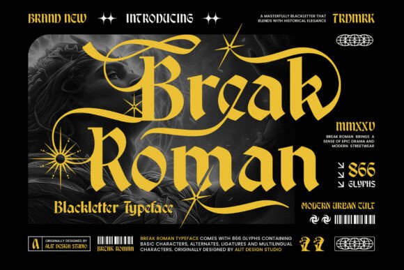 Break Roman: Where Blackletter Soul Meets Modern Serif Precision
