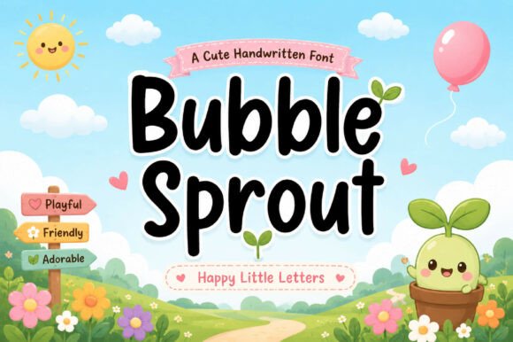 Bubble Sprout: A Friendly Handwritten Font for Creative Projects