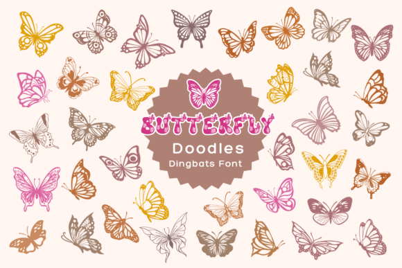 Butterfly Doodles: A Playful Font for Creative Projects