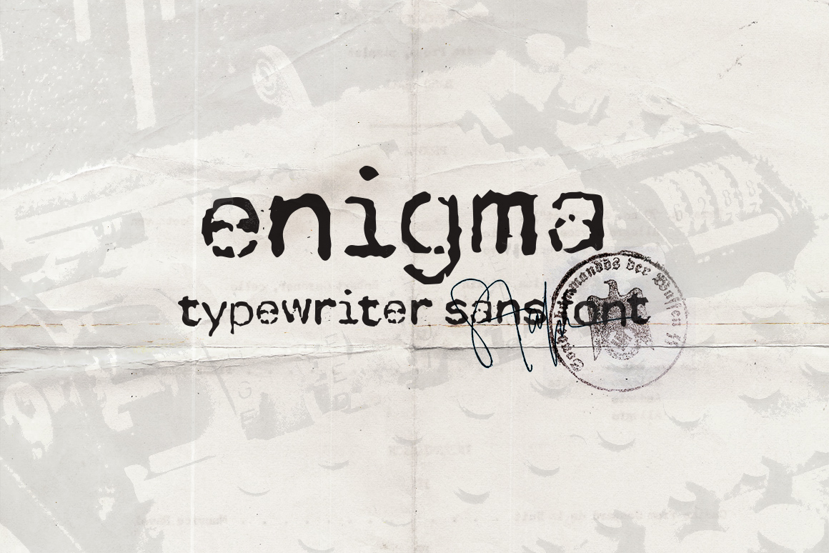 Enigma Typewriter Sans: Authentic Vintage Charm