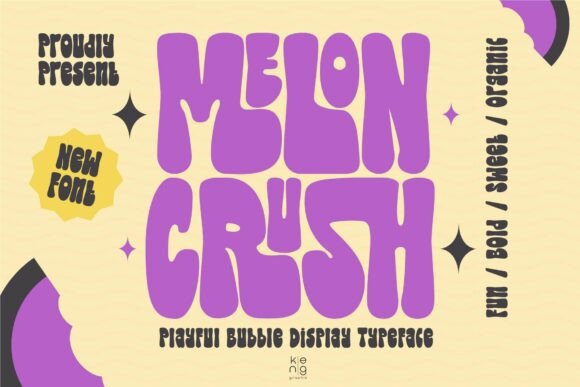 Melon Crush: A Display Font with Retro Charm and Zesty Appeal