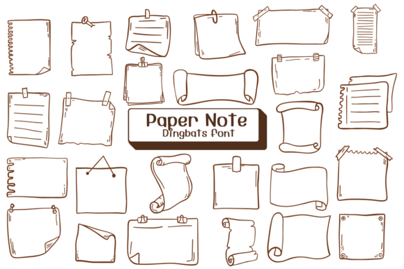 Paper Note: The Sketched Dingbats Font for Creative Projects