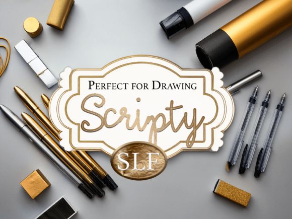 Scripty: The Single-Line Font for Foiling and Drawing