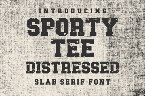 Sporty Tee Distressed: The Bold Typeface for Modern Designers