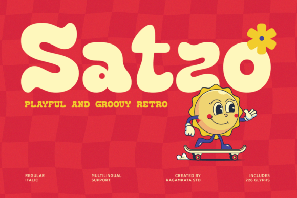 Ssatzo: The Groovy Retro Font That Makes Designs Pop